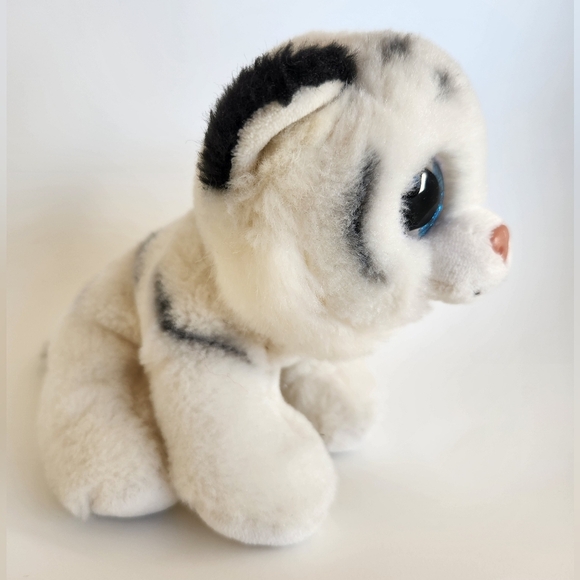 TY Beanie Baby 6" TUNDRA White Tiger Plush Stuffed Animal Toy MWMTs Heart Tags - Picture 3 of 7